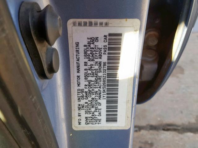 1Y1SK5268SZ102786 - 1995 GEO PRIZM BASE BLUE photo 10