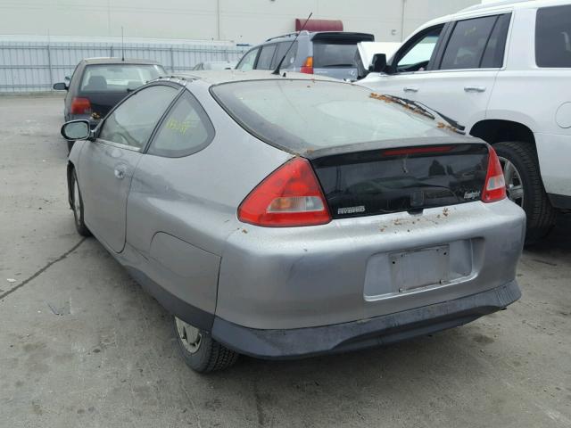 JHMZE137X2T001583 - 2002 HONDA INSIGHT SILVER photo 3