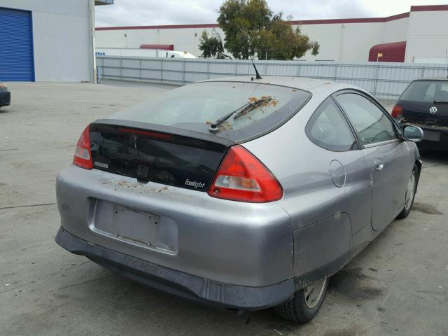 JHMZE137X2T001583 - 2002 HONDA INSIGHT SILVER photo 4