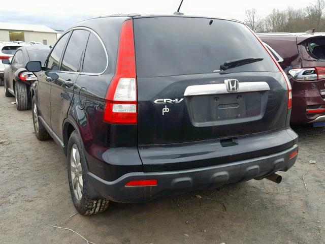 JHLRE48767C079476 - 2007 HONDA CR-V EXL BLACK photo 3