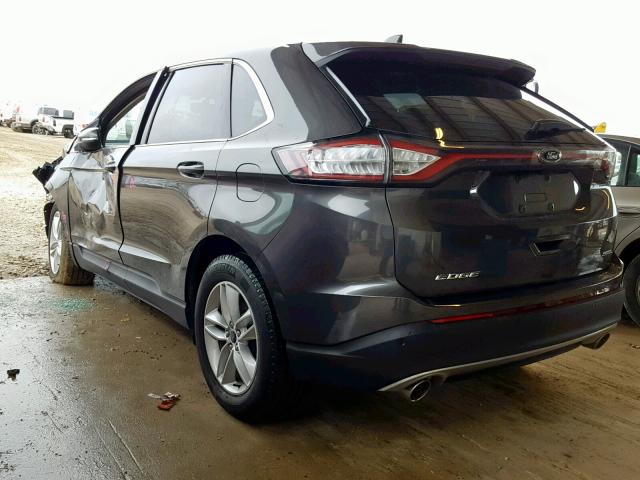 2FMTK3J81FBB58993 - 2015 FORD EDGE SEL GRAY photo 3