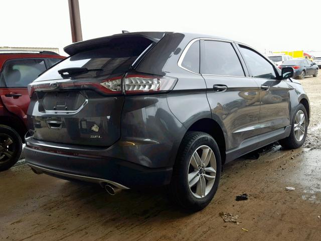 2FMTK3J81FBB58993 - 2015 FORD EDGE SEL GRAY photo 4