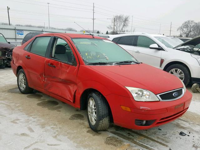 1FAFP34N16W107065 - 2006 FORD FOCUS ZX4 RED photo 1