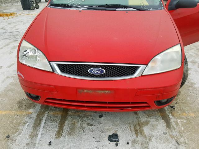 1FAFP34N16W107065 - 2006 FORD FOCUS ZX4 RED photo 7