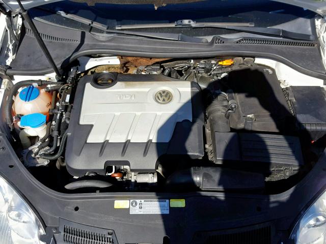 3VWPL71K99M324733 - 2009 VOLKSWAGEN JETTA TDI WHITE photo 7