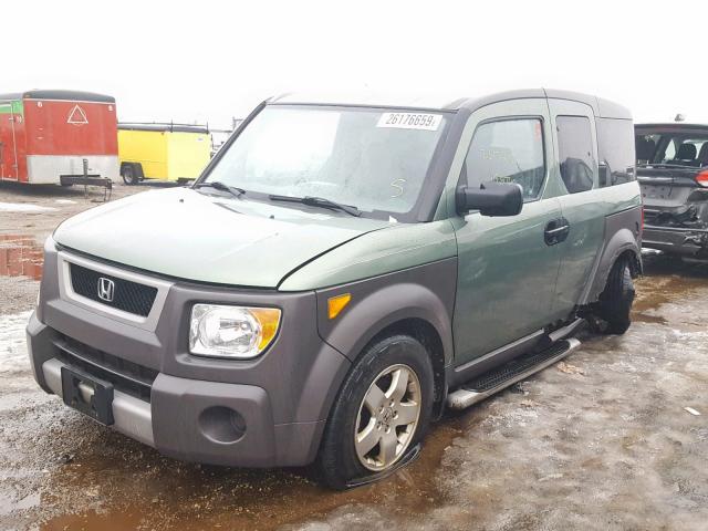 5J6YH28504L032629 - 2004 HONDA ELEMENT EX GREEN photo 2