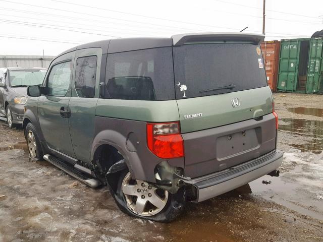 5J6YH28504L032629 - 2004 HONDA ELEMENT EX GREEN photo 3