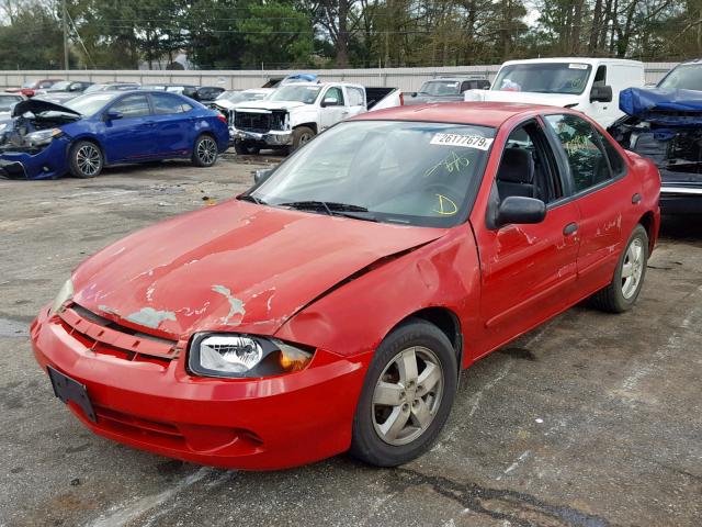 1G1JF52F057117781 - 2005 CHEVROLET CAVALIER L RED photo 2