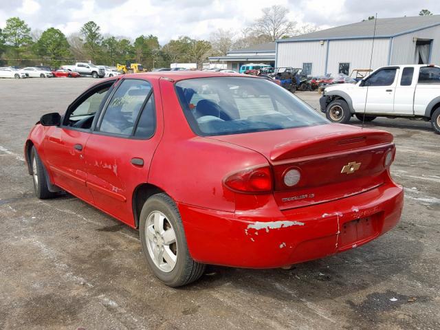 1G1JF52F057117781 - 2005 CHEVROLET CAVALIER L RED photo 3