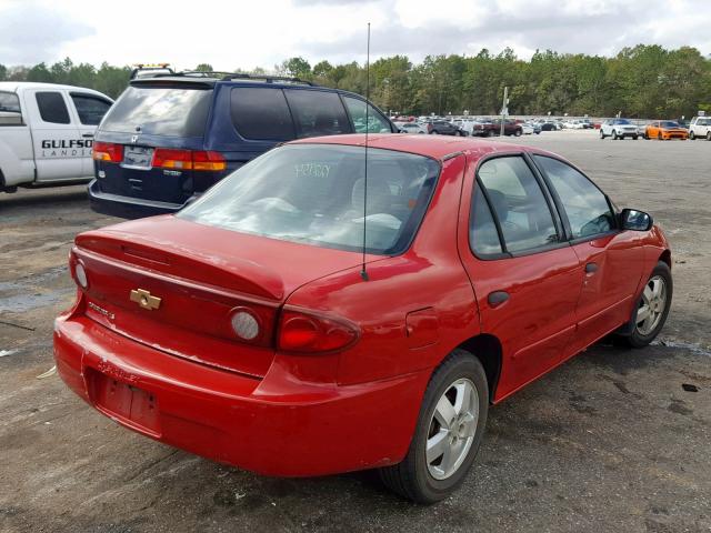 1G1JF52F057117781 - 2005 CHEVROLET CAVALIER L RED photo 4