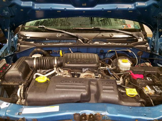 1D7HG12K34S687073 - 2004 DODGE DAKOTA SXT BLUE photo 7