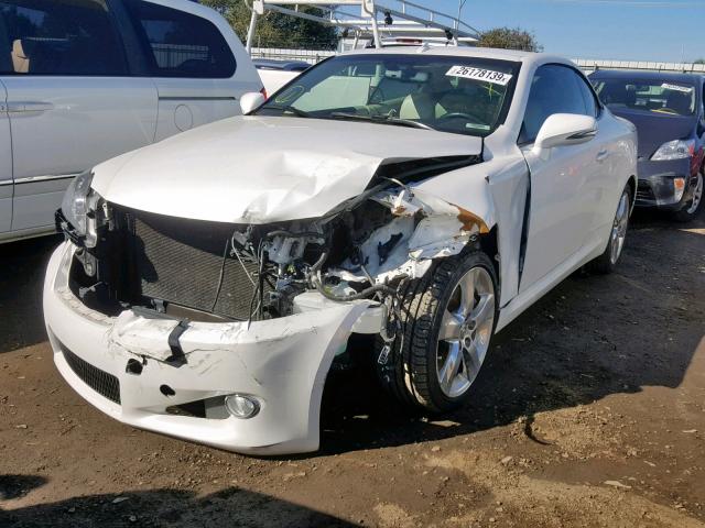 JTHFE2C28A2502991 - 2010 LEXUS IS 350 WHITE photo 2