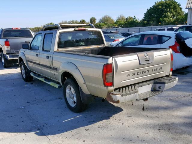 1N6ED29X42C305019 - 2002 NISSAN FRONTIER C TAN photo 3