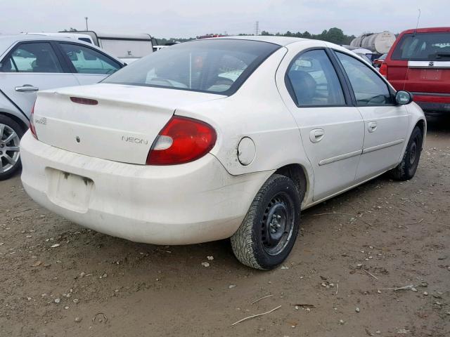 1B3ES26C72D530217 - 2002 DODGE NEON WHITE photo 4