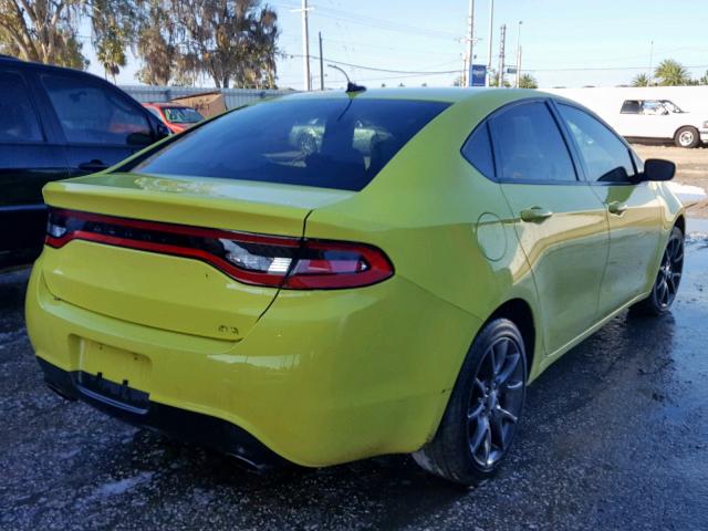 1C3CDFBH6DD230779 - 2013 DODGE DART SXT YELLOW photo 4