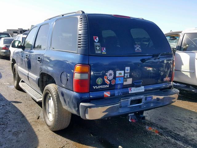 1GKEC13T23R207261 - 2003 GMC YUKON BLUE photo 3