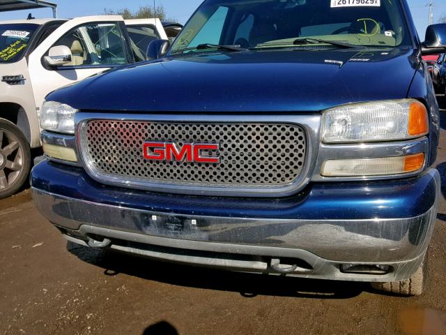 1GKEC13T23R207261 - 2003 GMC YUKON BLUE photo 9