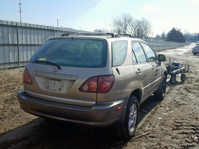 JT6HF10U2Y0139267 - 2000 LEXUS RX BEIGE photo 4