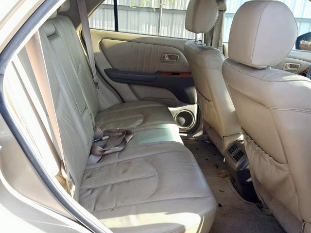 JT6HF10U2Y0139267 - 2000 LEXUS RX BEIGE photo 6