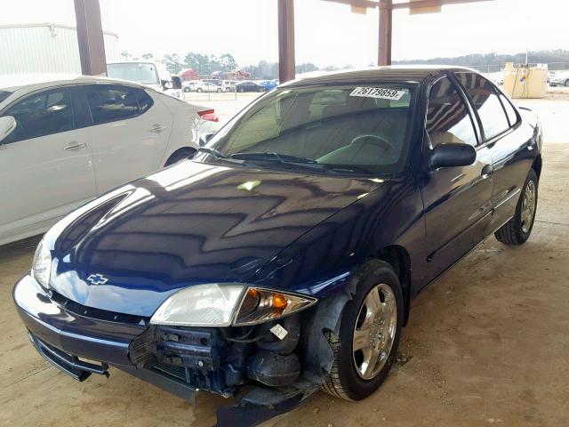 1G1JF524927240845 - 2002 CHEVROLET CAVALIER L BLUE photo 2