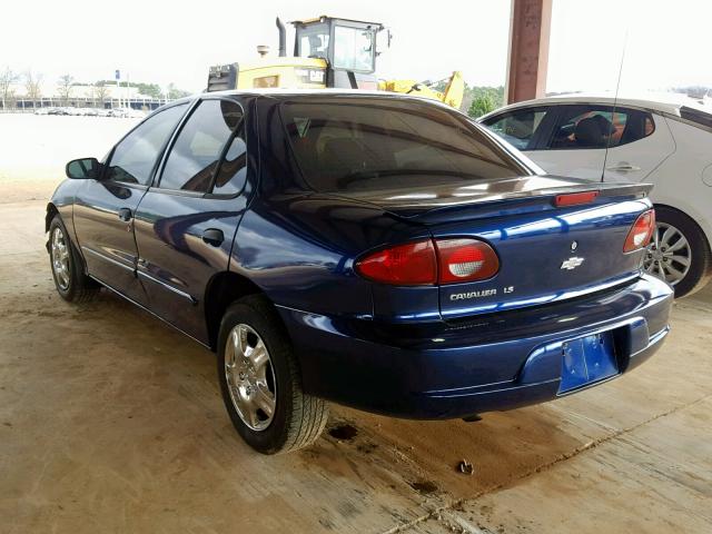 1G1JF524927240845 - 2002 CHEVROLET CAVALIER L BLUE photo 3