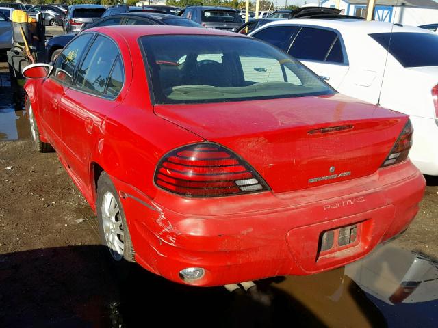 1G2NF52F63C138930 - 2003 PONTIAC GRAND AM S RED photo 3
