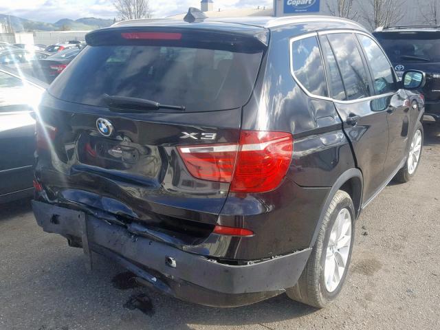 5UXWX9C5XE0D16306 - 2014 BMW X3 XDRIVE2 BLACK photo 4