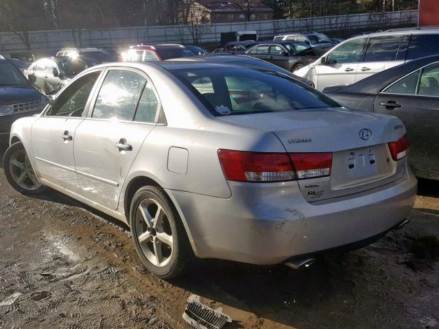 5NPEU46F27H162836 - 2007 HYUNDAI SONATA SE SILVER photo 3