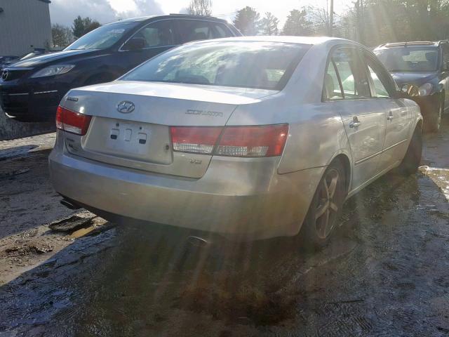 5NPEU46F27H162836 - 2007 HYUNDAI SONATA SE SILVER photo 4