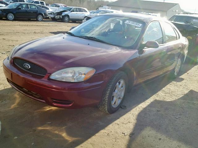 1FAFP56U17A166776 - 2007 FORD TAURUS SEL MAROON photo 2