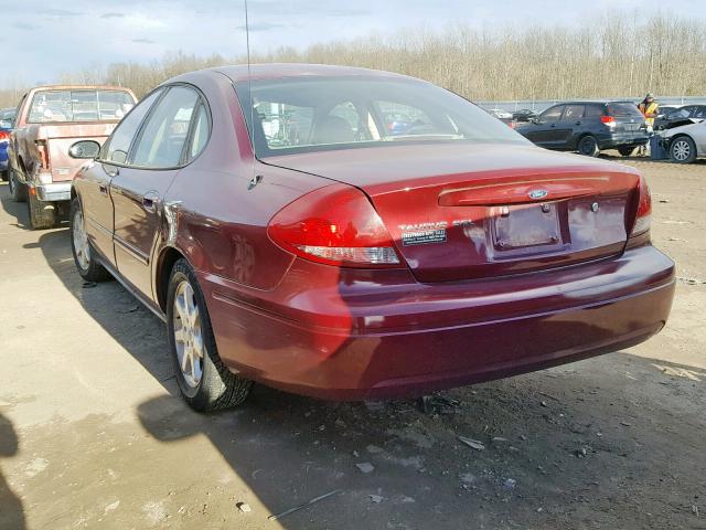 1FAFP56U17A166776 - 2007 FORD TAURUS SEL MAROON photo 3