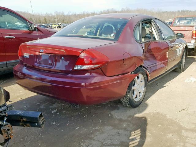 1FAFP56U17A166776 - 2007 FORD TAURUS SEL MAROON photo 4