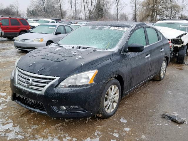 3N1AB7AP1DL669294 - 2013 NISSAN SENTRA S BLACK photo 2