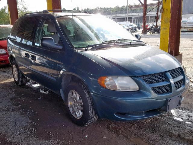 1B4GP45RX1B207393 - 2001 DODGE CARAVAN SP GREEN photo 1