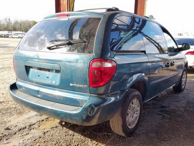 1B4GP45RX1B207393 - 2001 DODGE CARAVAN SP GREEN photo 4