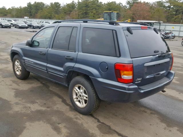 1J4GW48S84C229115 - 2004 JEEP GRAND CHER BLUE photo 3