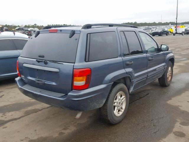 1J4GW48S84C229115 - 2004 JEEP GRAND CHER BLUE photo 4