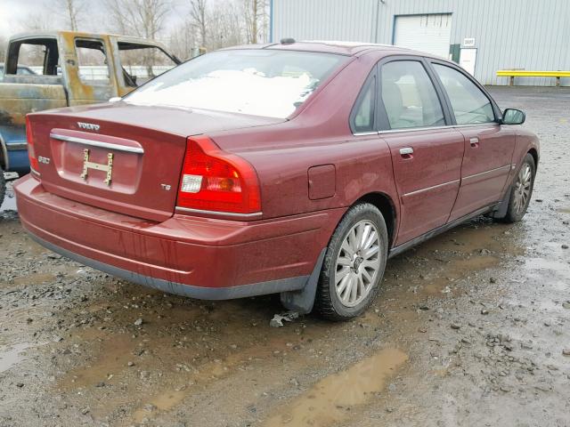 YV1TS911251411611 - 2005 VOLVO S80 T6 TUR BURGUNDY photo 4