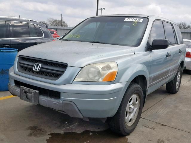 2HKYF18103H504138 - 2003 HONDA PILOT LX GRAY photo 2