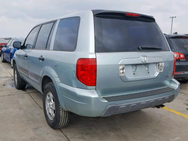 2HKYF18103H504138 - 2003 HONDA PILOT LX GRAY photo 3