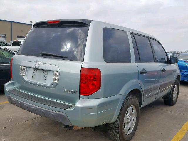 2HKYF18103H504138 - 2003 HONDA PILOT LX GRAY photo 4