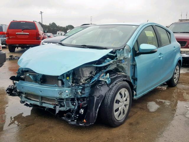 JTDKDTB34D1056173 - 2013 TOYOTA PRIUS C BLUE photo 2