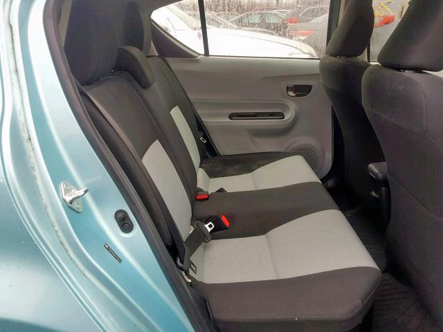 JTDKDTB34D1056173 - 2013 TOYOTA PRIUS C BLUE photo 6