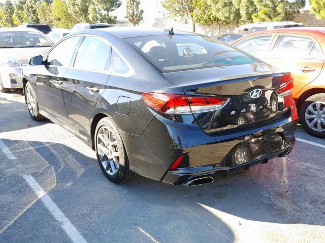 5NPE34AB6JH689907 - 2018 HYUNDAI SONATA SPO BLACK photo 3