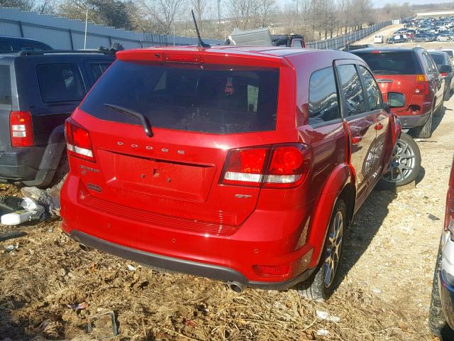 3C4PDDEGXJT288887 - 2018 DODGE JOURNEY GT RED photo 4