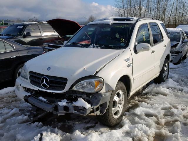 4JGAB57E65A555190 - 2005 MERCEDES-BENZ ML 350 WHITE photo 2