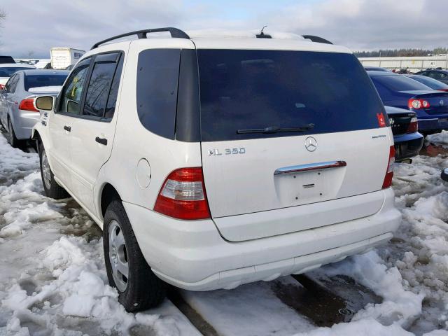 4JGAB57E65A555190 - 2005 MERCEDES-BENZ ML 350 WHITE photo 3