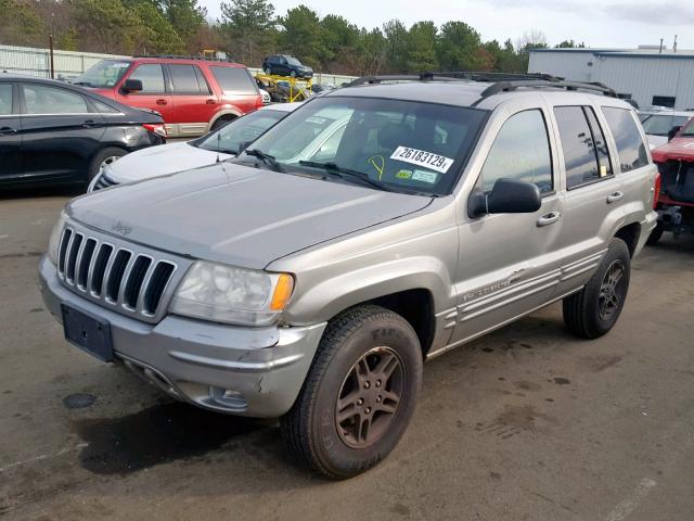 1J4GW58S01C643281 - 2001 JEEP GRAND CHER GRAY photo 2