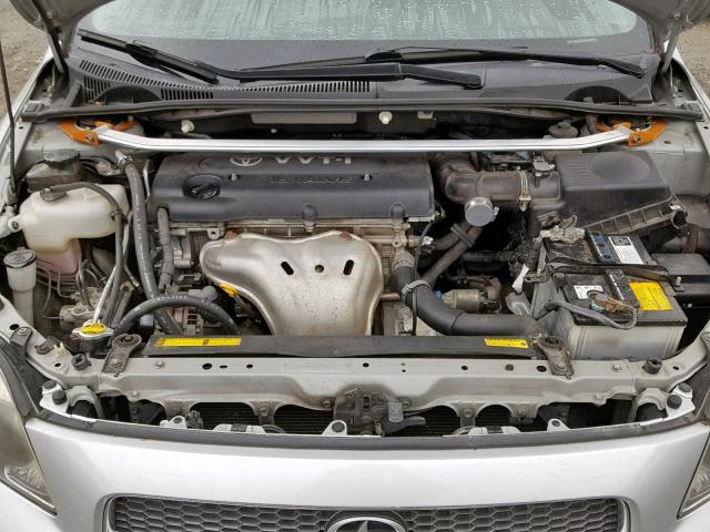 JTKDE177770212957 - 2007 TOYOTA SCION TC SILVER photo 7