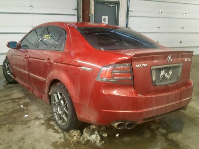19UUA76547A014919 - 2007 ACURA TL TYPE S RED photo 3